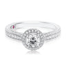 Royale Platinum Round Brilliant Cut 1 CARAT tw of Diamonds Ring