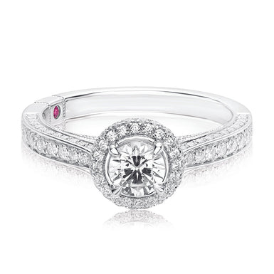 Royale Platinum Round Brilliant Cut 1 CARAT tw of Diamonds Ring