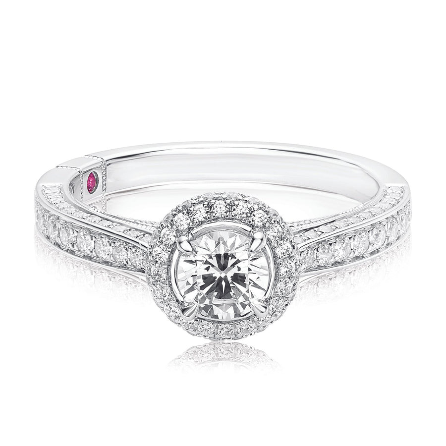 Royale Platinum Round Brilliant Cut 1 CARAT tw of Diamonds Ring