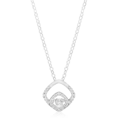 Every Child is a Diamond 9ct White Gold Round Cut 1/4 Carat tw of Diamonds Pendant