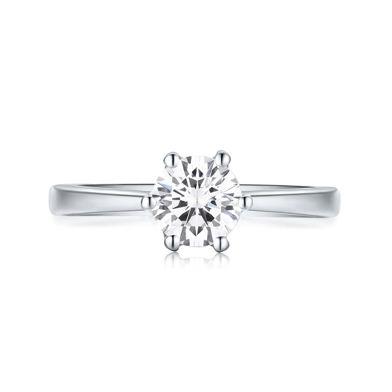 Promise 18ct White Gold Round Brilliant Cut 0.70 carat GIA Certified Diamond Ring