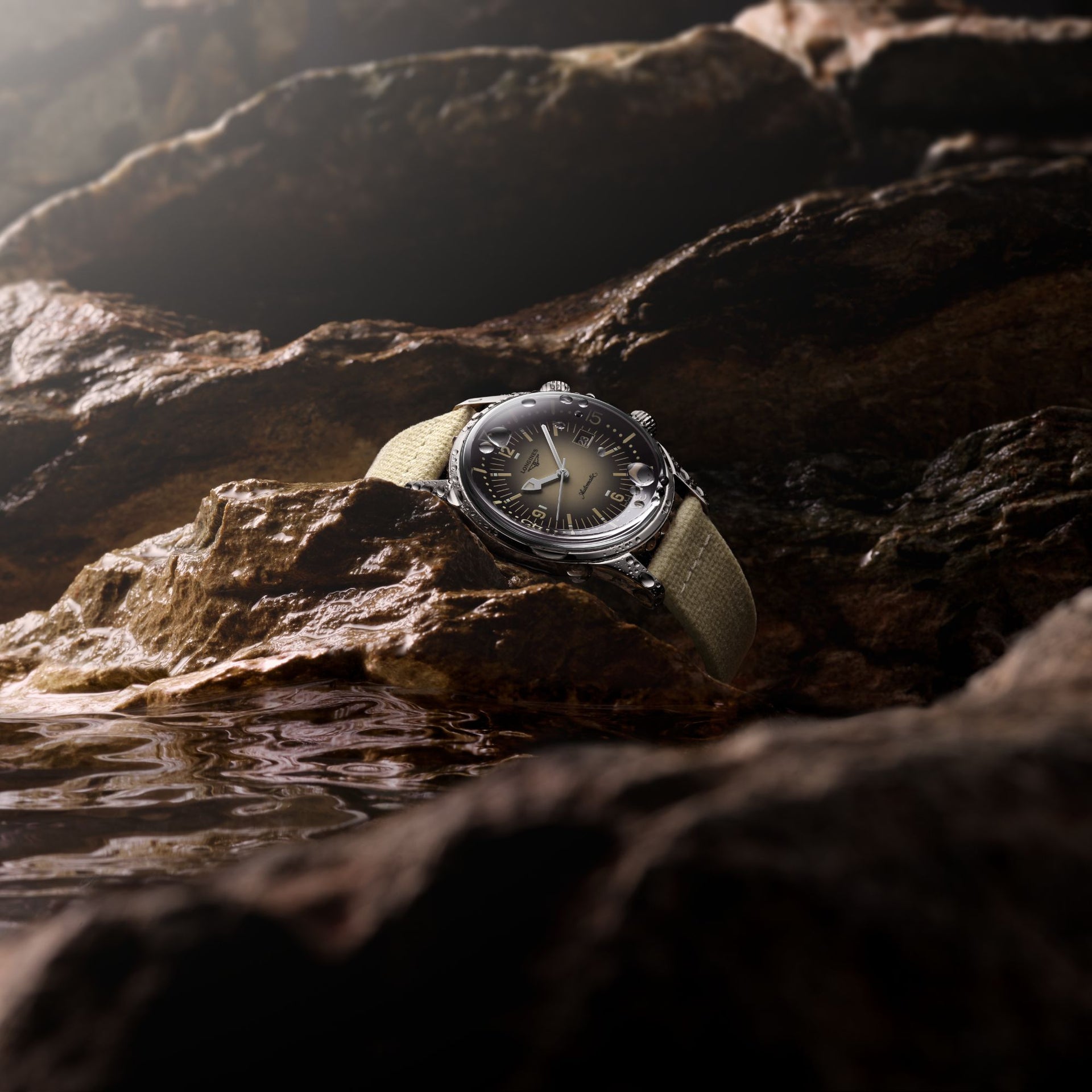 The Longines Legend Diver Beige Watch L3.774.4.30.2