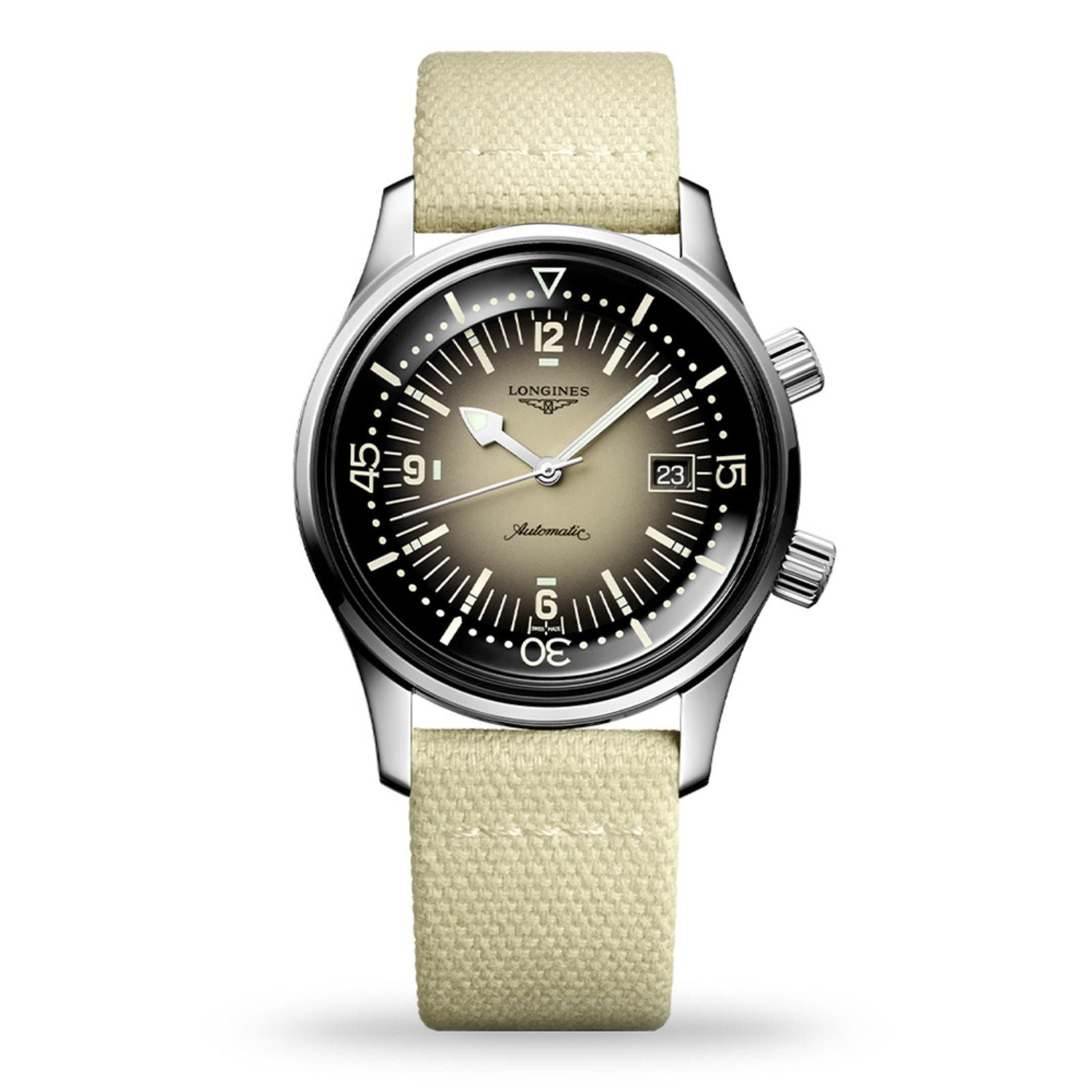 The Longines Legend Diver Beige Watch L3.774.4.30.2