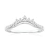 18ct White Gold Round Brilliant Cut 0.25 ctw Curved Eternity Ring