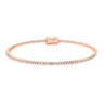 10ct Rose Gold Round Brilliant Cut 1 Carat tw Tennis Bracelet