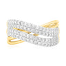 9ct Yellow Gold Round Brilliant Cut 1 Carat tw Dress Ring