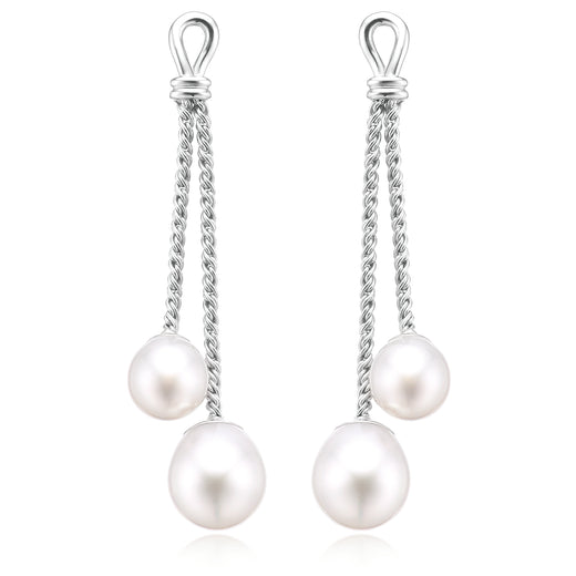 Perla by Autore Sterling Silver 10mm White South Pearl Earrings