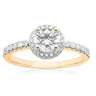 Halo 18ct Yellow Gold Round 1 CTW Halo Diamond Ring