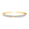 9ct Yellow Gold Round Brilliant Cut 1 Carat tw of Diamonds Bangle