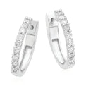 9ct White Gold Round Brilliant Cut 0.5 Carat tw Earrings