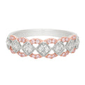 Pink Diamonds 9ct White Gold Round Brilliant Cut 0.50 Carat tw of Diamonds Dress Ring
