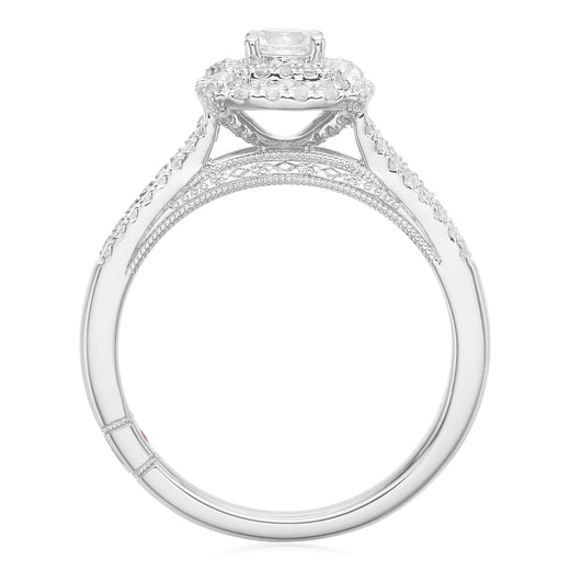 Royale Platinum Round & Baguette 1 Carat tw Certified Diamond Ring ...