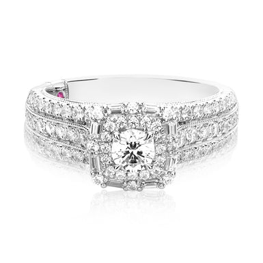 Royale Platinum Round 1 Carat tw Certified Diamond Ring