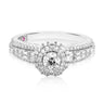 Royale Platinum Round & Baguette 1 Carat tw Certified Diamond Ring