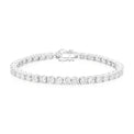 18ct White Gold Round Brilliant Cut 10 Carat tw Tennis Bracelet