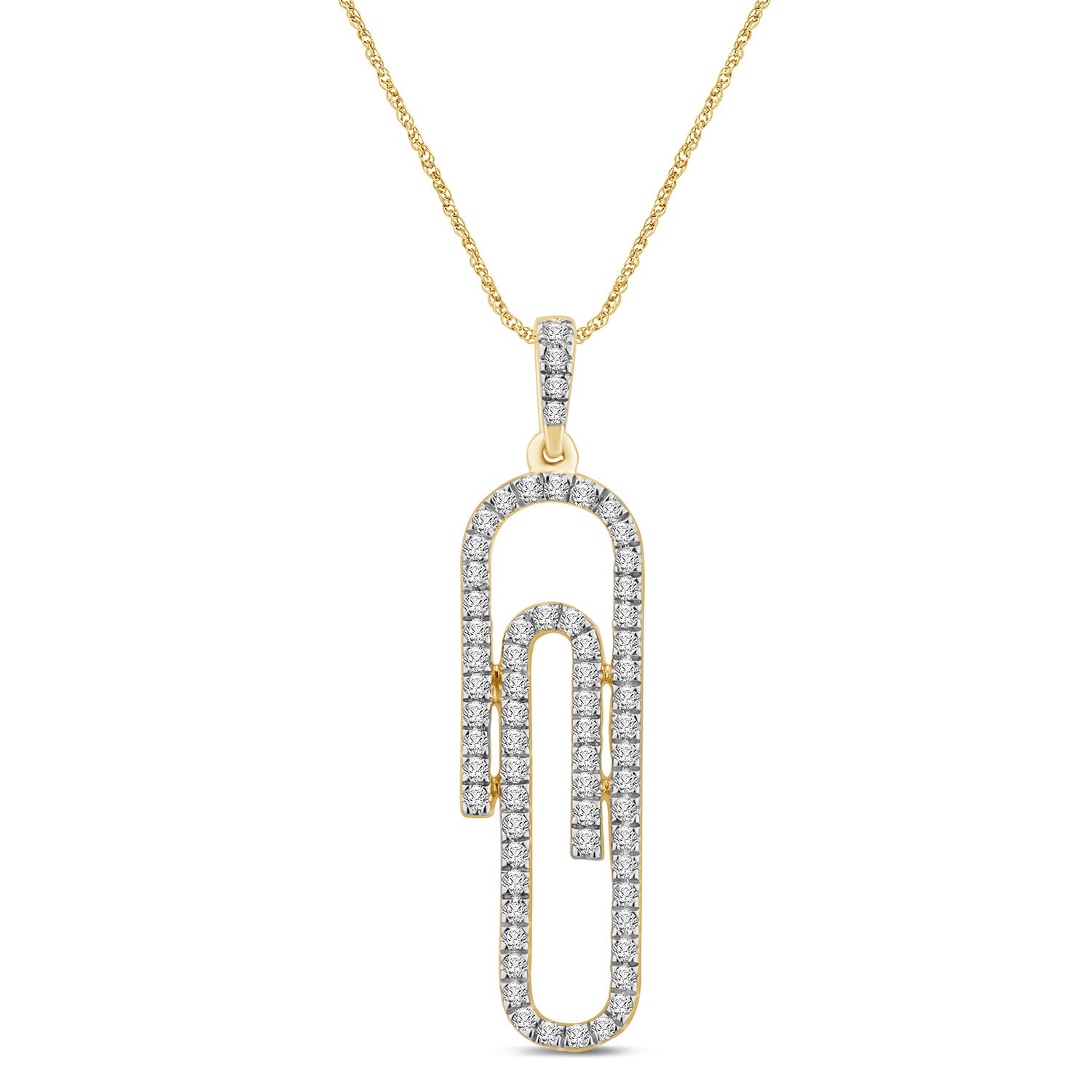 Gold Paperclip Diamond Necklace *Reliable Gold, Providence, RI Reliable  Gold Ltd.