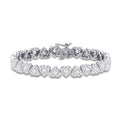 10ct White Gold Round Brilliant Cut 9.00 carat tw Diamond Bracelet