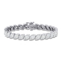 10ct White Gold Round Brilliant Cut 9.50 carat tw Diamond Bracelet