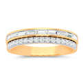 18ct Yellow Gold Round & Baguette Cut 0.60 carat tw Diamond Ring