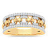 9ct Yellow Gold Round Brilliant Cut 0.33 carat tw Diamond Cuban Ring