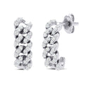 9ct White Gold Round Brilliant Cut 0.25 carat tw Diamond Crossover Drops Earrings