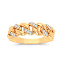 9ct Yellow Gold Round Brilliant Cut 0.07 carat tw Diamond Ring