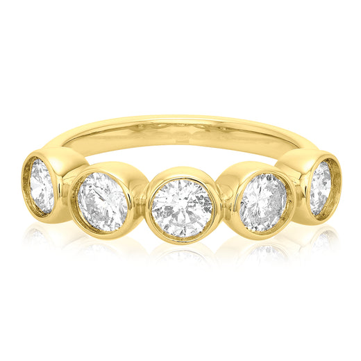 18ct Yellow Gold Round Brilliant Cut 1.50 ctw Diamond Ring