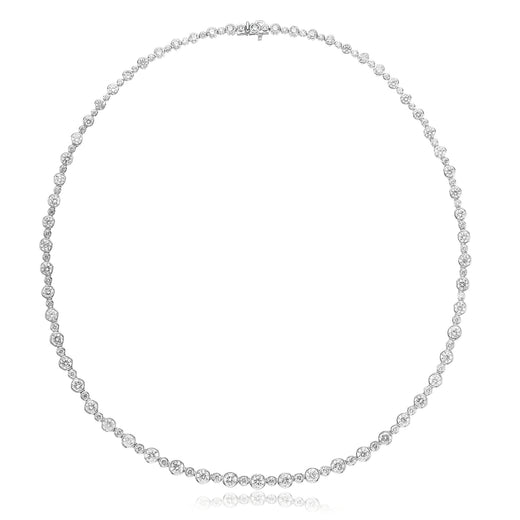 18ct White Gold Round Brilliant Cut 12.85 ctw Diamond Necklace