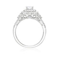 Halo 18ct White Gold Round Brilliant Cut with 1 CARAT tw of Diamonds Ring