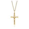 9ct Yellow Gold 32mm Crucifix Pendant