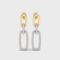 9ct Yellow Gold Round Brilliant Cut 0.25 carat tw Diamond Linked Drops Earrings