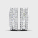 18ct White Gold Round & Baguette Cut 1.00 Carat tw Diamond Earrings