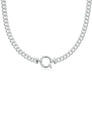 Sterling Silver 45cm Bolt Ring Necklace