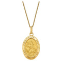 9ct Yellow Gold Oval 22mm St Christopher Pendant