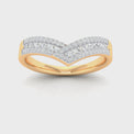 18ct Yellow Gold Round Brilliant Cut 0.25 carat tw Diamond Baguette Ring