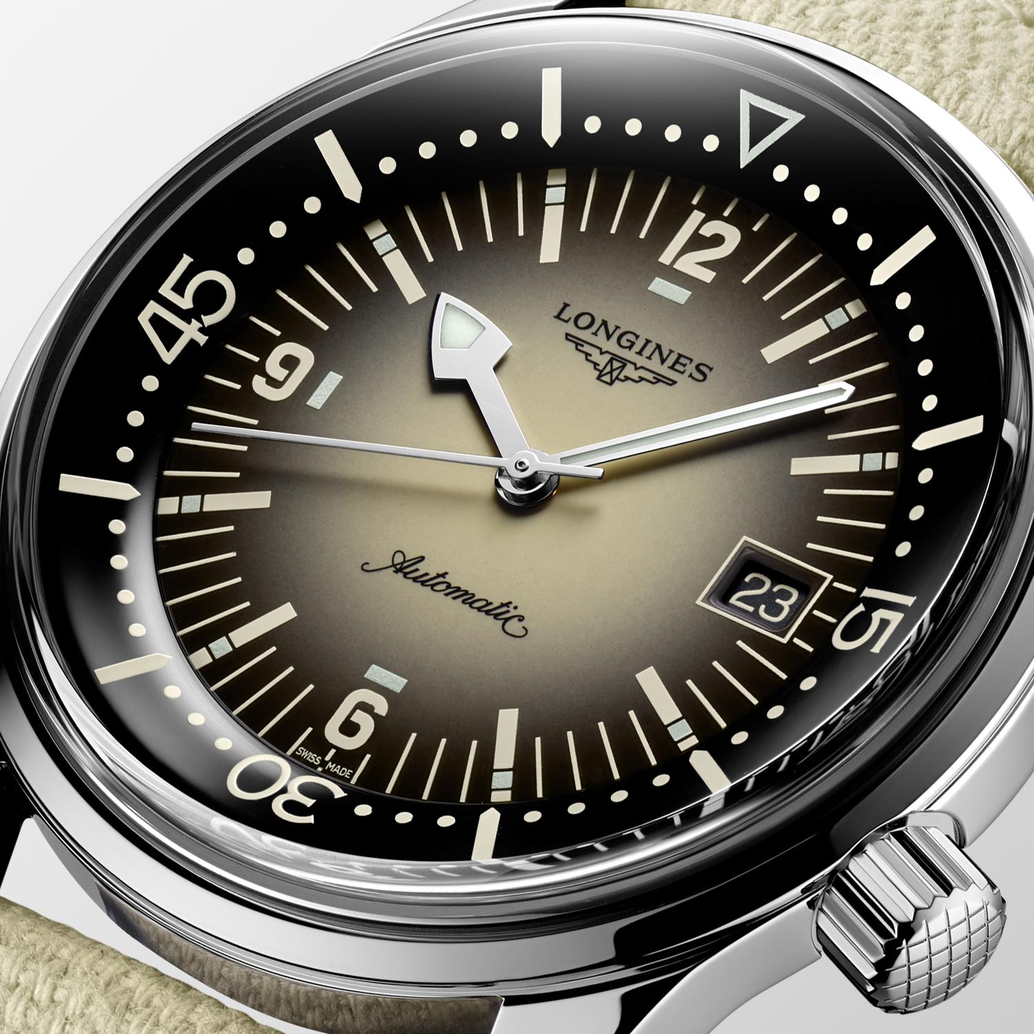 The Longines Legend Diver Beige Watch L3.774.4.30.2