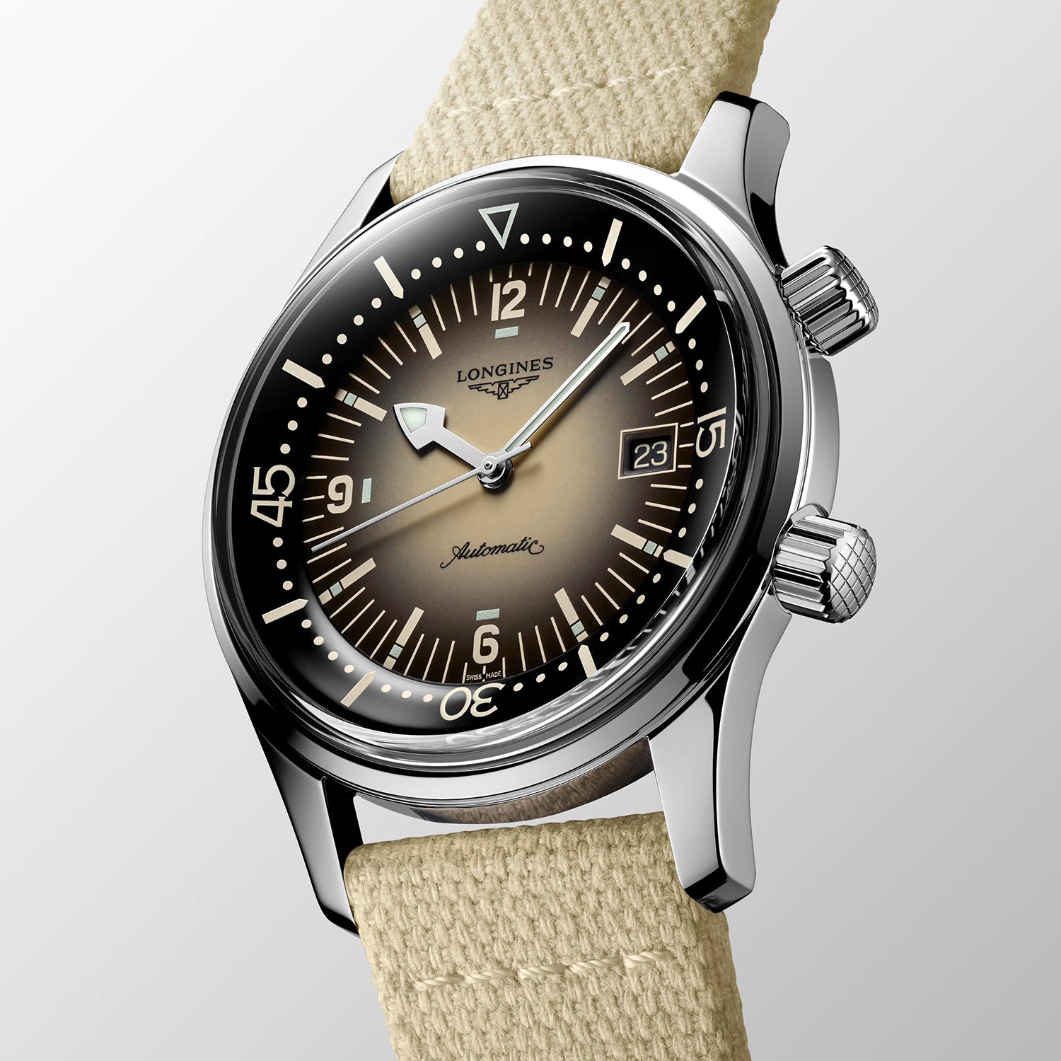 The Longines Legend Diver Beige Watch L3.774.4.30.2