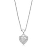 9ct White Gold Round Brilliant Cut 0.15 CARAT tw of Diamonds Heart Pendant