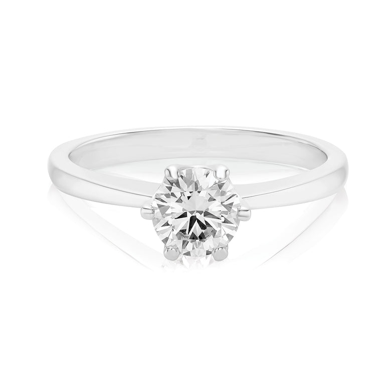 Promise 18ct White Gold Round Brilliant Cut with 0.70 CARAT of Certified Diamonds Ring