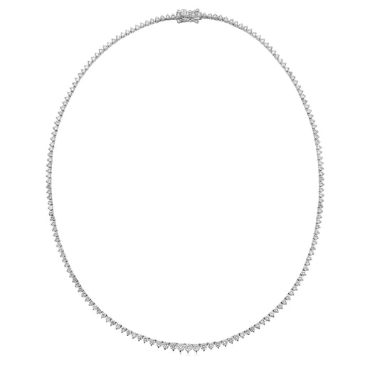 18ct White Gold Round Brilliant Cut with 8 CARAT tw of Diamonds Tennis Necklace