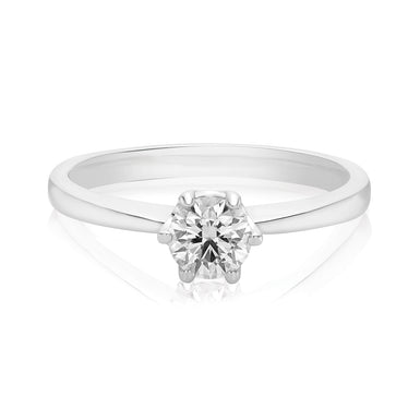 Promise 18ct White Gold Round Brilliant Cut with 1/2 CARAT of Certified Diamonds Ring