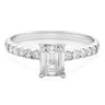 Promise 18ct White Gold Emerald & Round Brilliant Cut 1.25 CARAT tw of Diamonds Ring