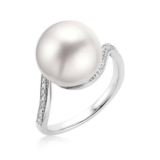 Perla by Autore 18ct White Gold South Sea Pearl & Diamond Ring
