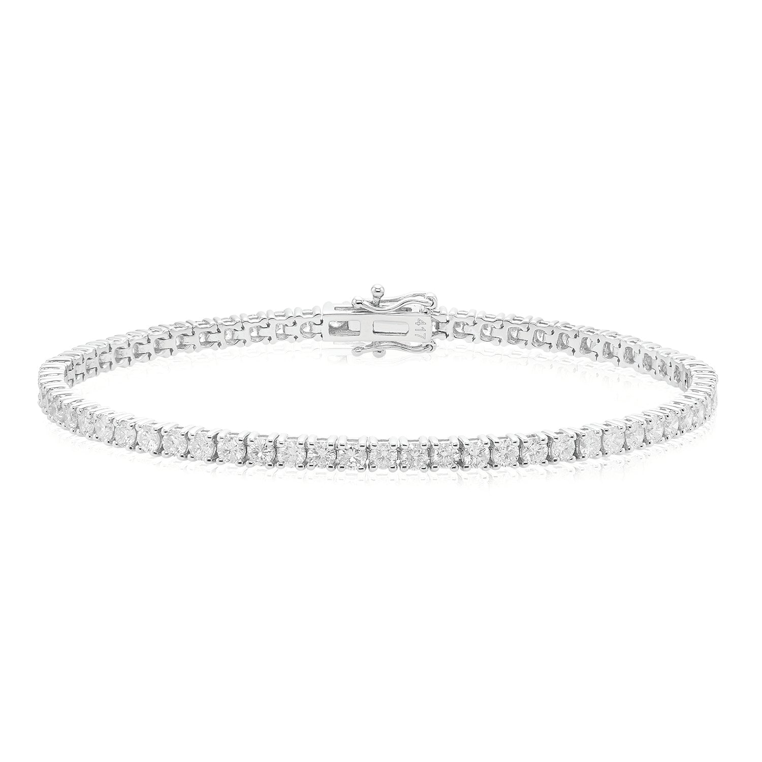 Diamond Tennis Bracelet | 4 Carat Diamond Tennis Bracelet In 14 Karat White  Gold, 7 Inches | SuperJeweler