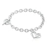 Vera Wang Sterling Silver Round Brilliant Cut 0.10 Carat tw of Diamonds Bracelet