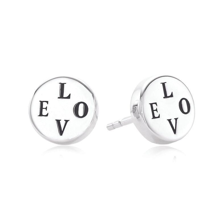 Vera Wang Sterling Silver Circle Earrings