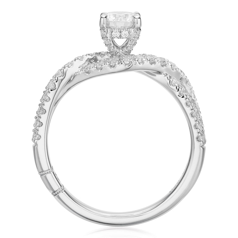 Royale Platinum Round Brilliant Cut 1 CARAT tw of Diamonds Ring