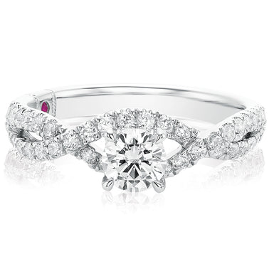 Royale Platinum Round Brilliant Cut 1 CARAT tw of Diamonds Ring