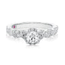 Royale Platinum Round Brilliant Cut 1 CARAT tw of Diamonds Ring