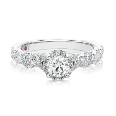 Royale Platinum Round Brilliant Cut 1 CARAT tw of Diamonds Ring
